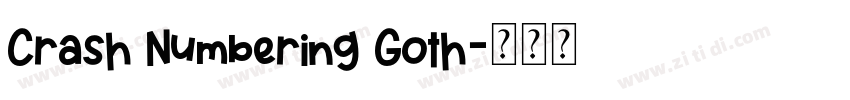 Crash Numbering Goth字体转换